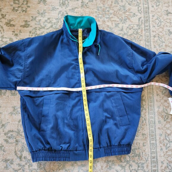 NWT Vtg 80's Crown Royal California Imperial Teal Blue Zip Jacket XL Made In USA - Picture 9 of 11